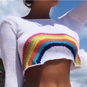 Rainbow crop top